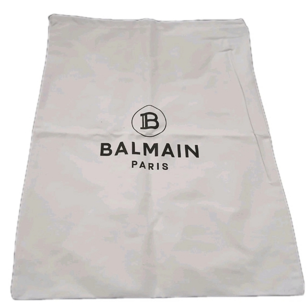 Balmain Paris Circle B White Logo Dust Bag Storage Cover Drawstring Bag Medium - Picture 3 of 9
